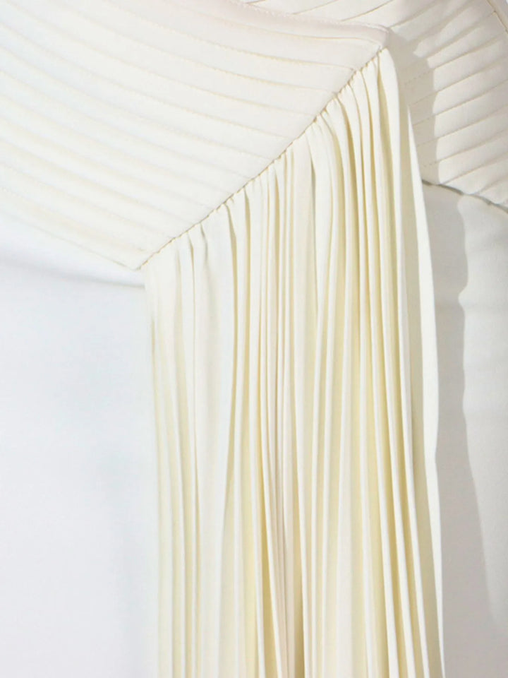 Single Shoulder Pleated Dress