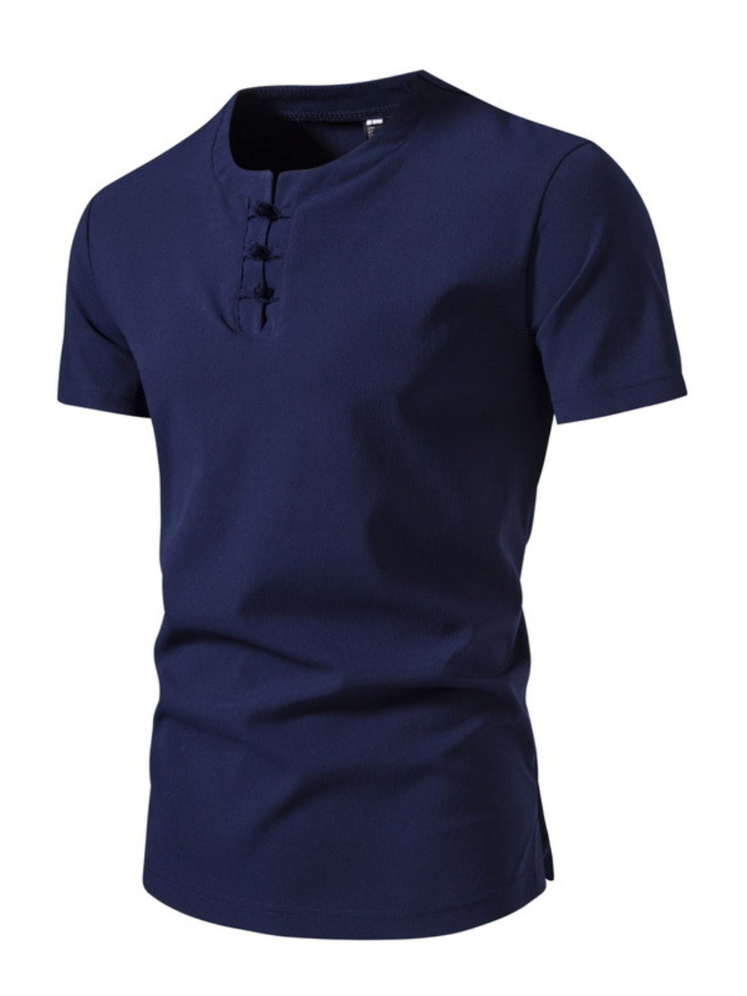 Men's Plus Size Casual Button Henley T-Shirt