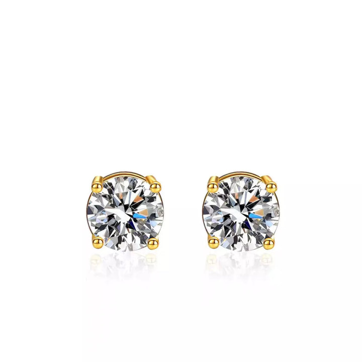 1 Carat Moissanite 925 Sterling Silver Stud Earrings