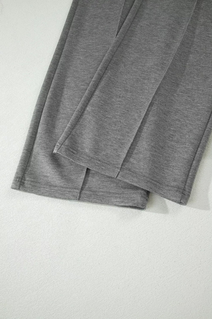 Half Zip Polo Tee Casual Pant Set
