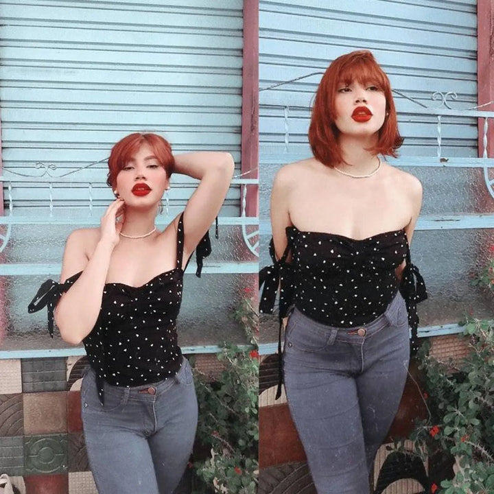 Lace Up Crop Tops