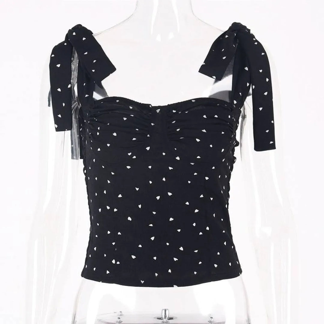 Lace Up Crop Tops