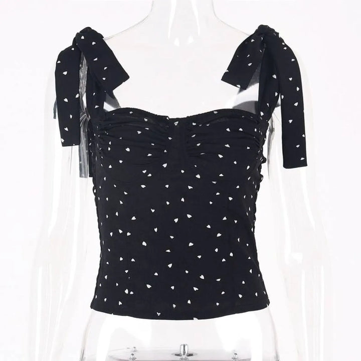 Lace Up Crop Tops
