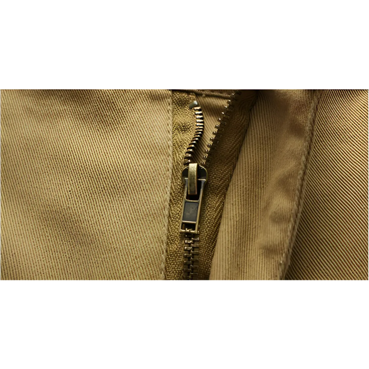 Patterned Button Cotton Cargo Trousers Shorts