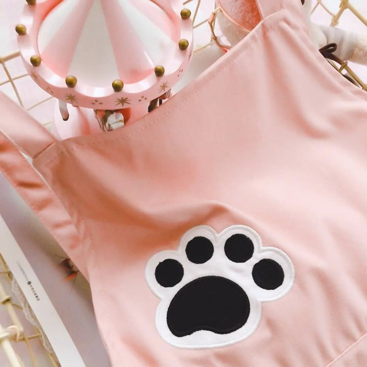 Cat Embroidered Harajuku Romper