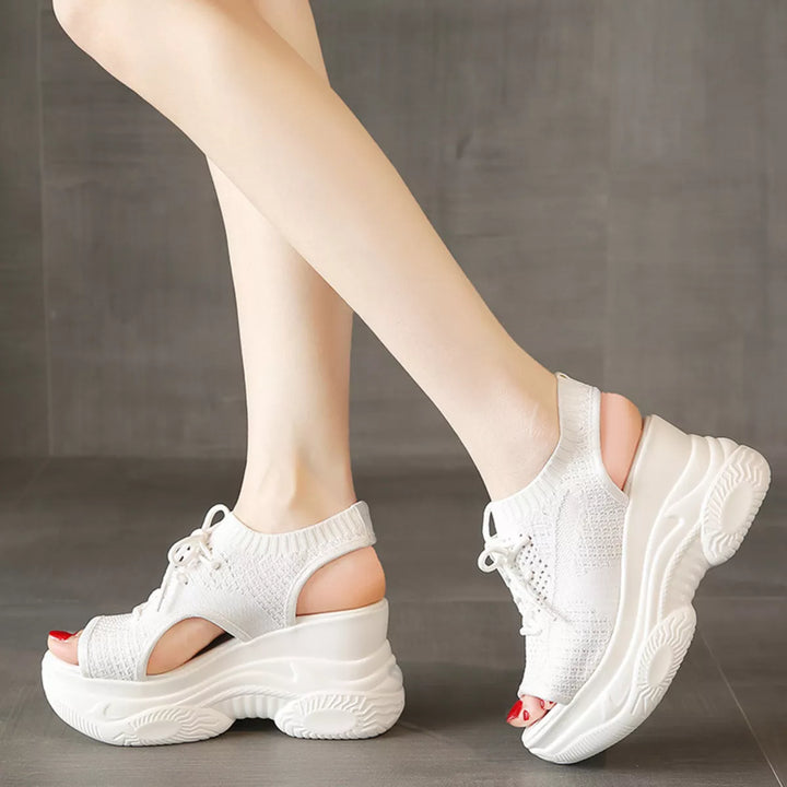 Lace Up Platform Sandals