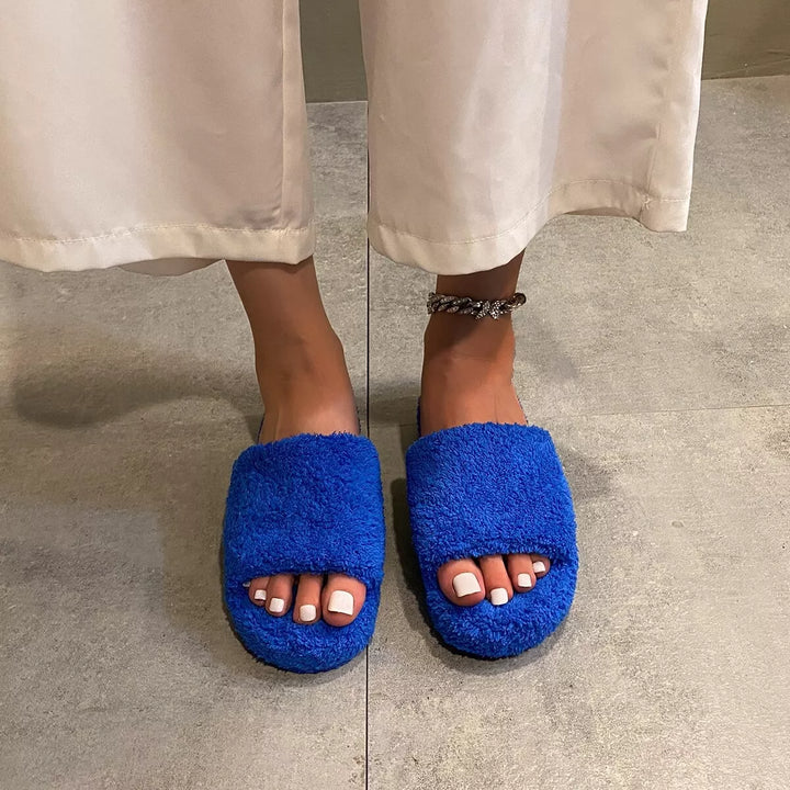 Open Toe Platform Slippers