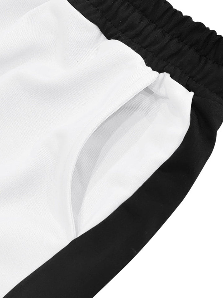 Men's Full Size Side Stripe Wide Leg Pants Plus Size