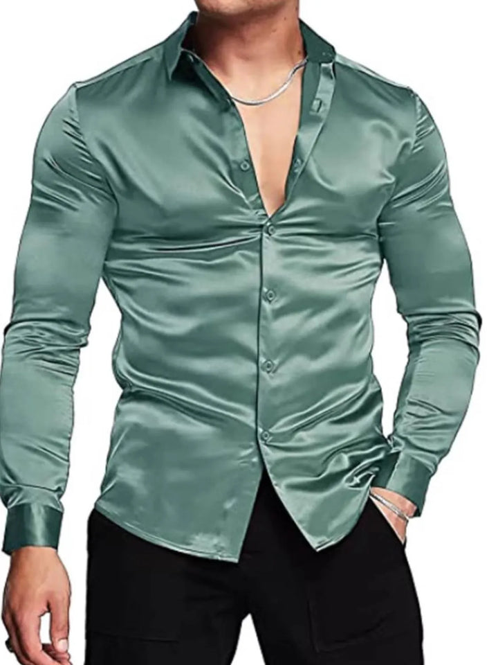 Men's Full Size Button Up Long Sleeve Shirt Plus Size