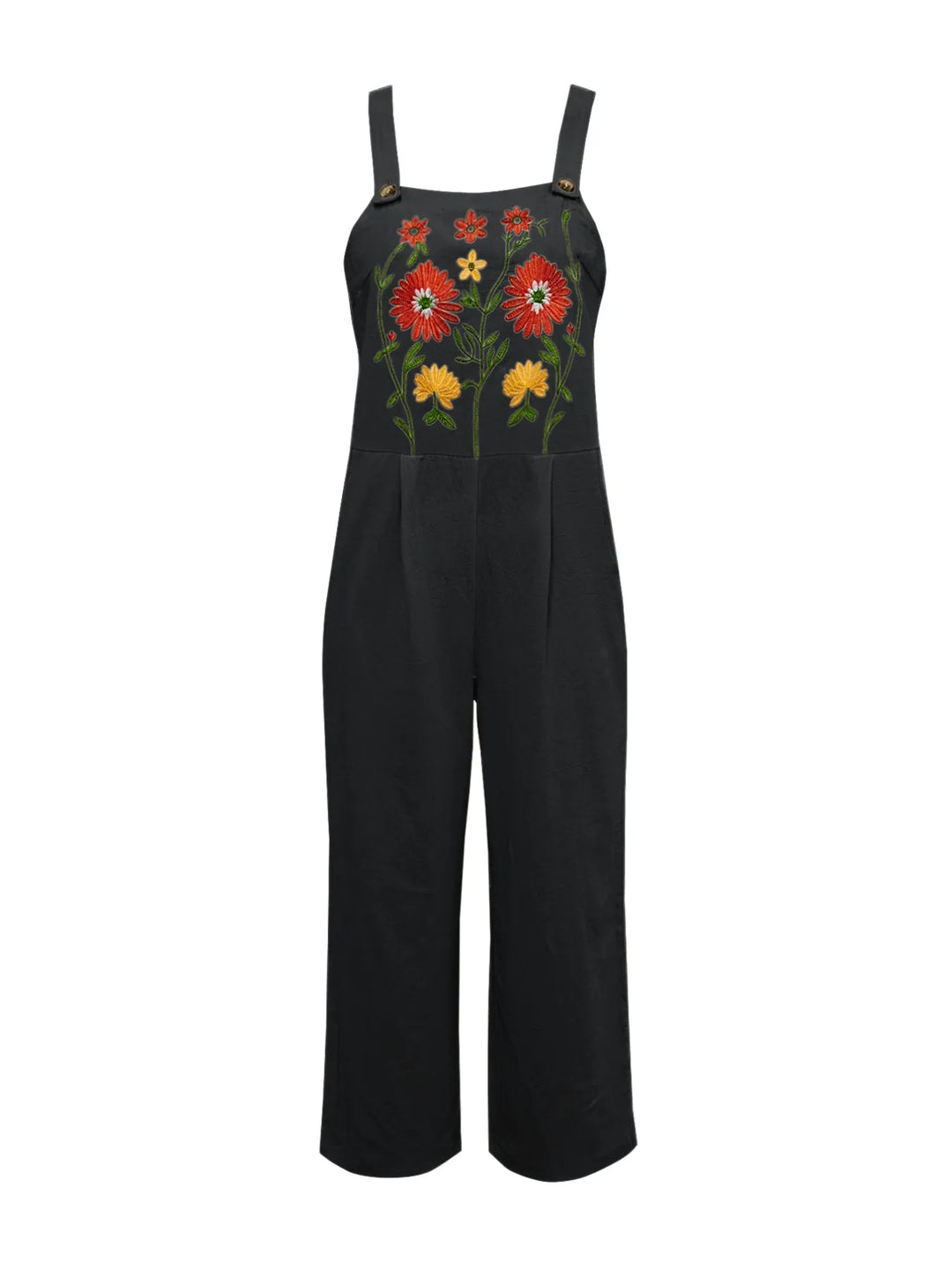Floral Embroidered Wide Leg Jumpsuit