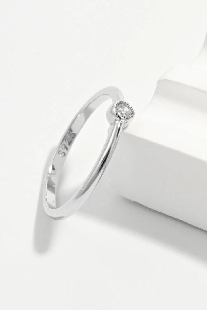 925 Sterling Silver Inland Zircon Ring