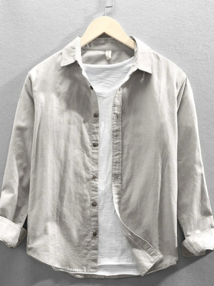 Men's Plus Size Button Up Long Sleeve Shirt