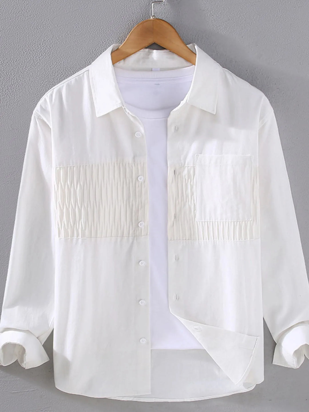 Men's Plus Size Button Up Long Sleeve Shirt