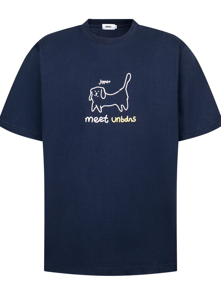 Men's Graphic Dog Casual T-Shirt