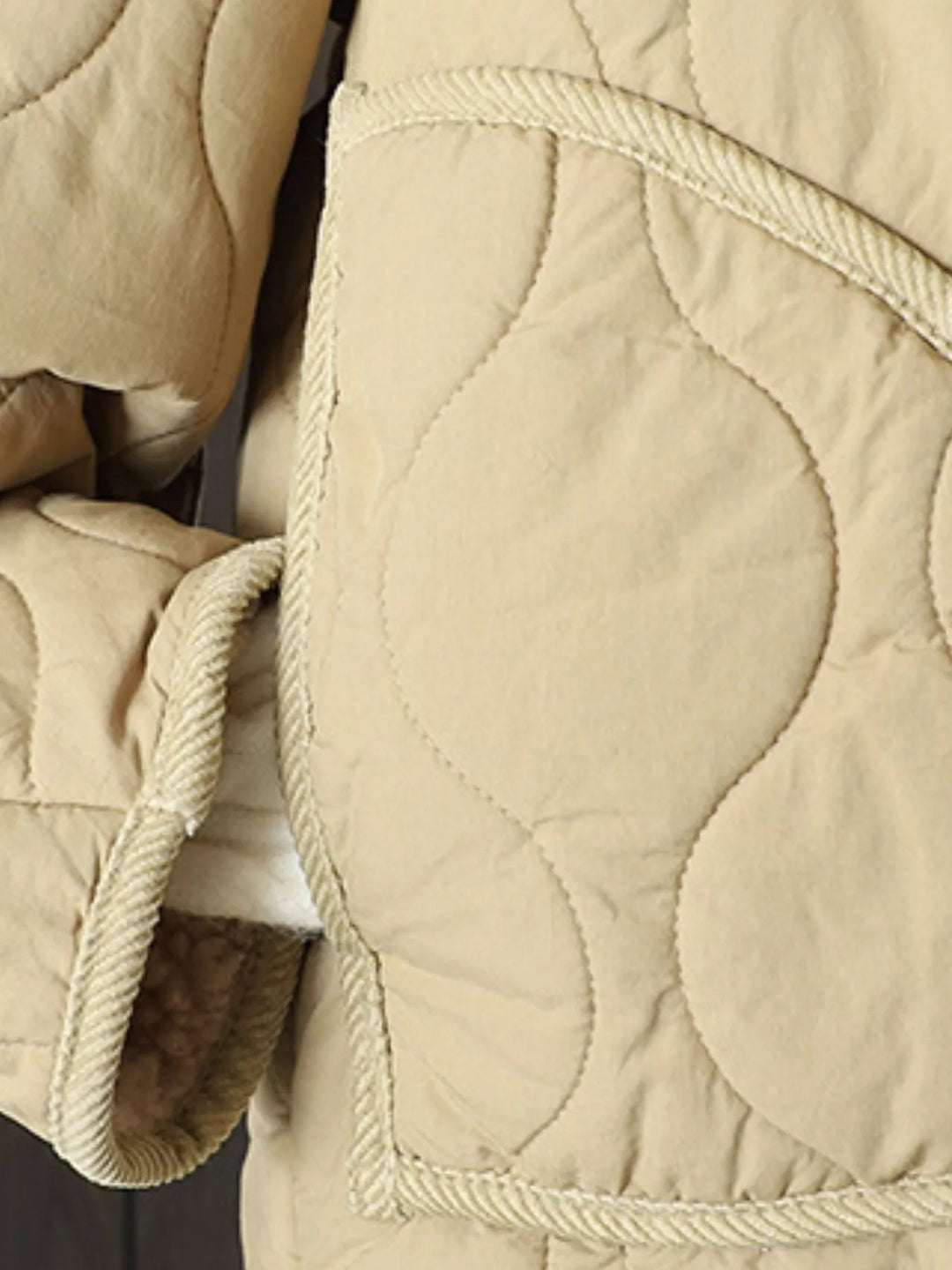 Quilted Hooded Sherpa Lined Outerwear