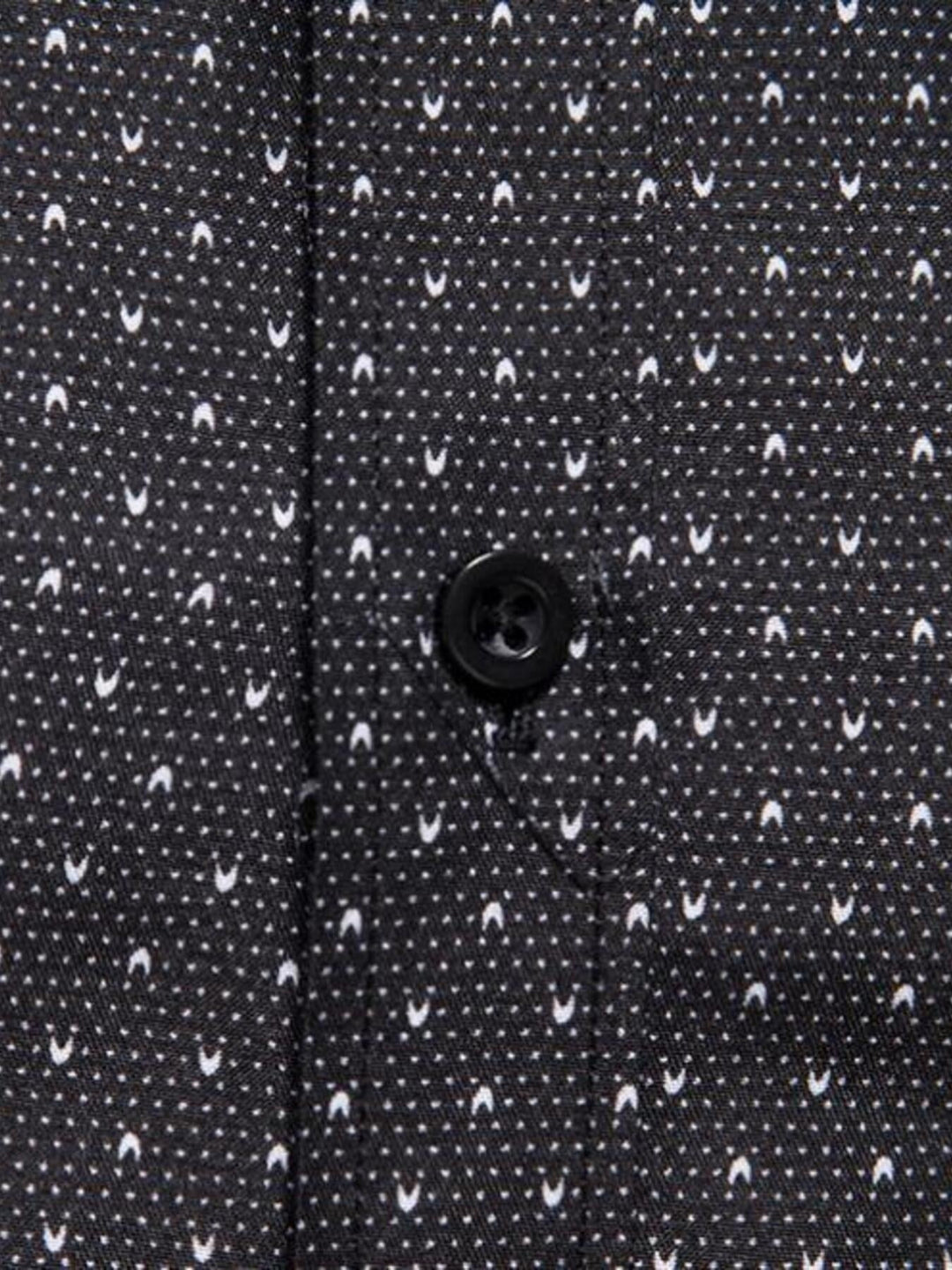 Men's Slim Fit Dotted Pattern Long Sleeve Shirt