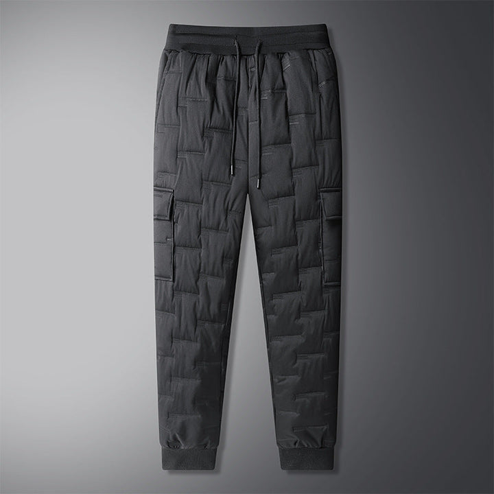 Thickened Plus-size Long Pants With Multiple Pockets For Fall And Winter