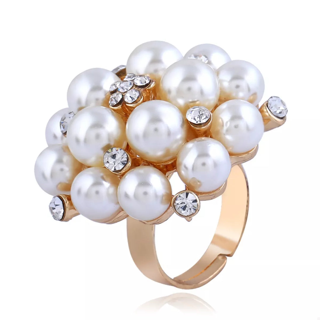 Pearl Cluster Ring