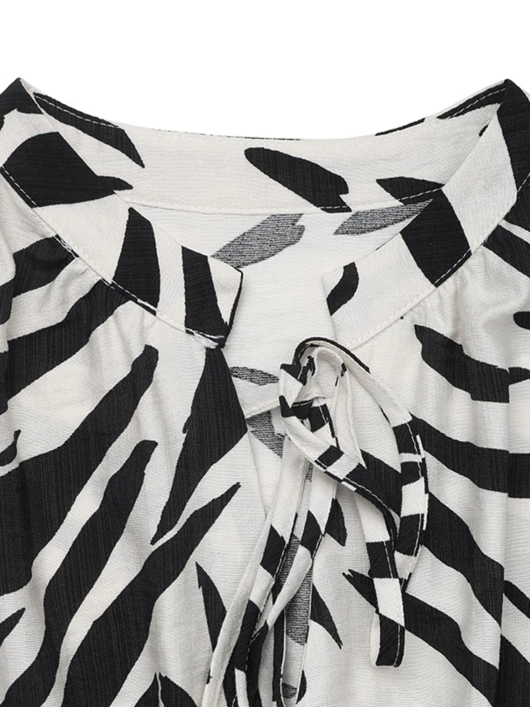 Printed Notched Sleeveless Midi Dress
