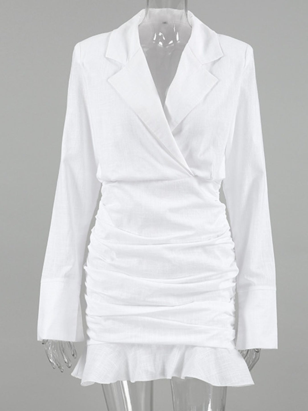 Blazer Style Ruched Mini Dress