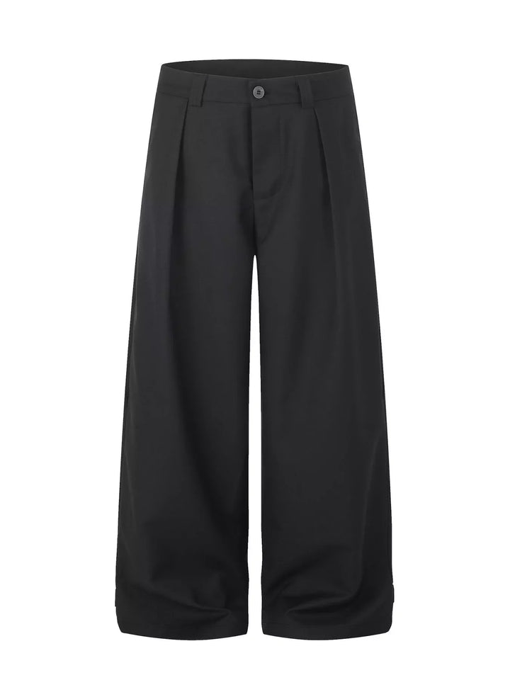 Men's Wide Leg Pleated Casual Pants