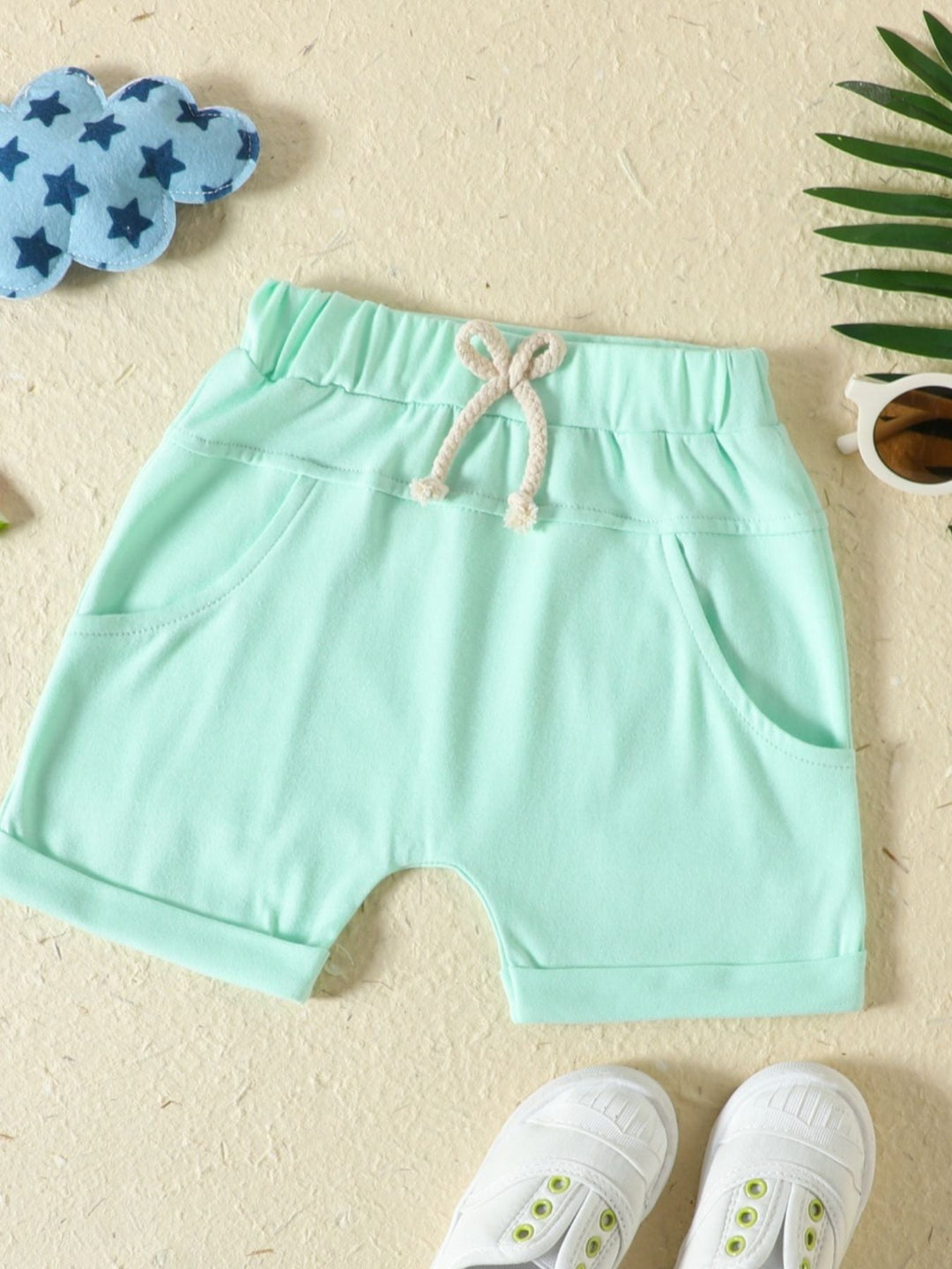 Children's Tropical Banana Print Casual Tee and Shorts Set