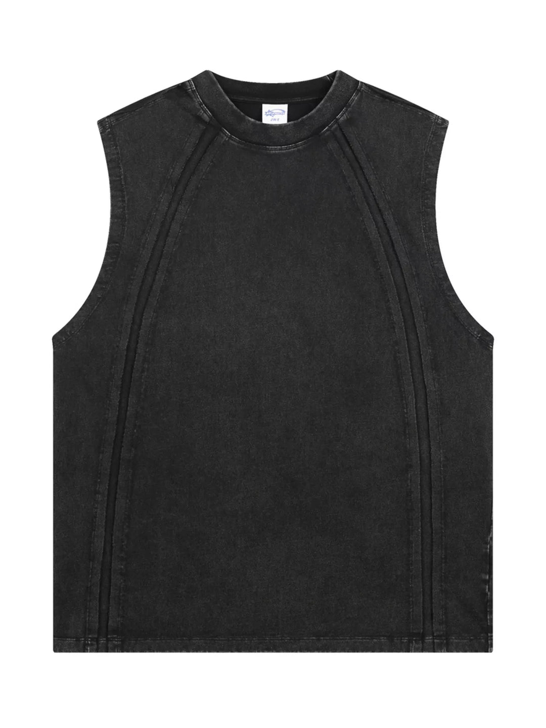 Men's Vintage Washed Round Neck Tank Top