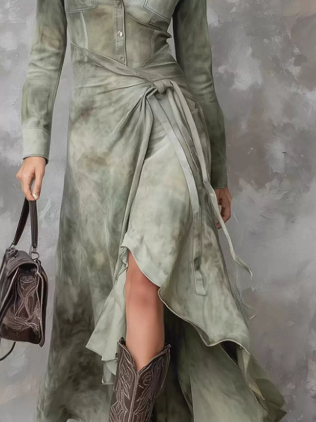 High-Low Long Sleeve Dress