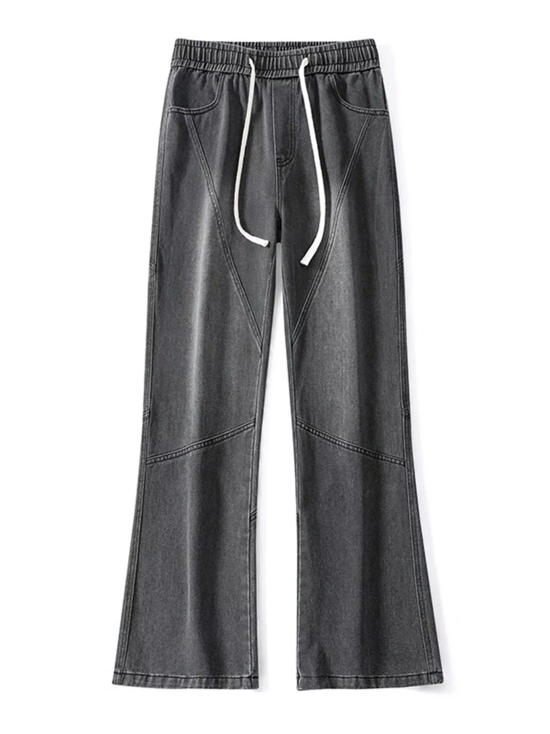 Men's Full Size Drawstring Wide Leg Jeans Plus Size