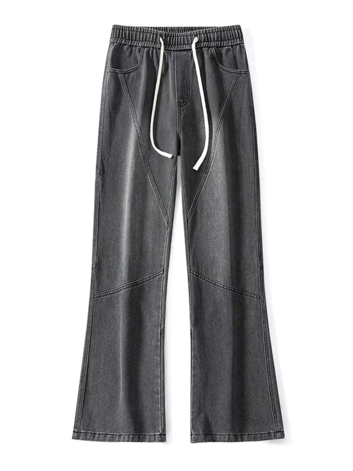 Men's Full Size Drawstring Wide Leg Jeans Plus Size