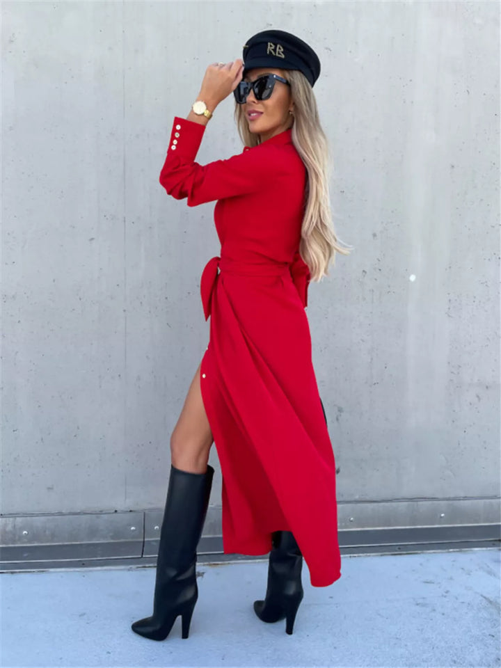 Full Size Button Front Shirt Dress Plus Size