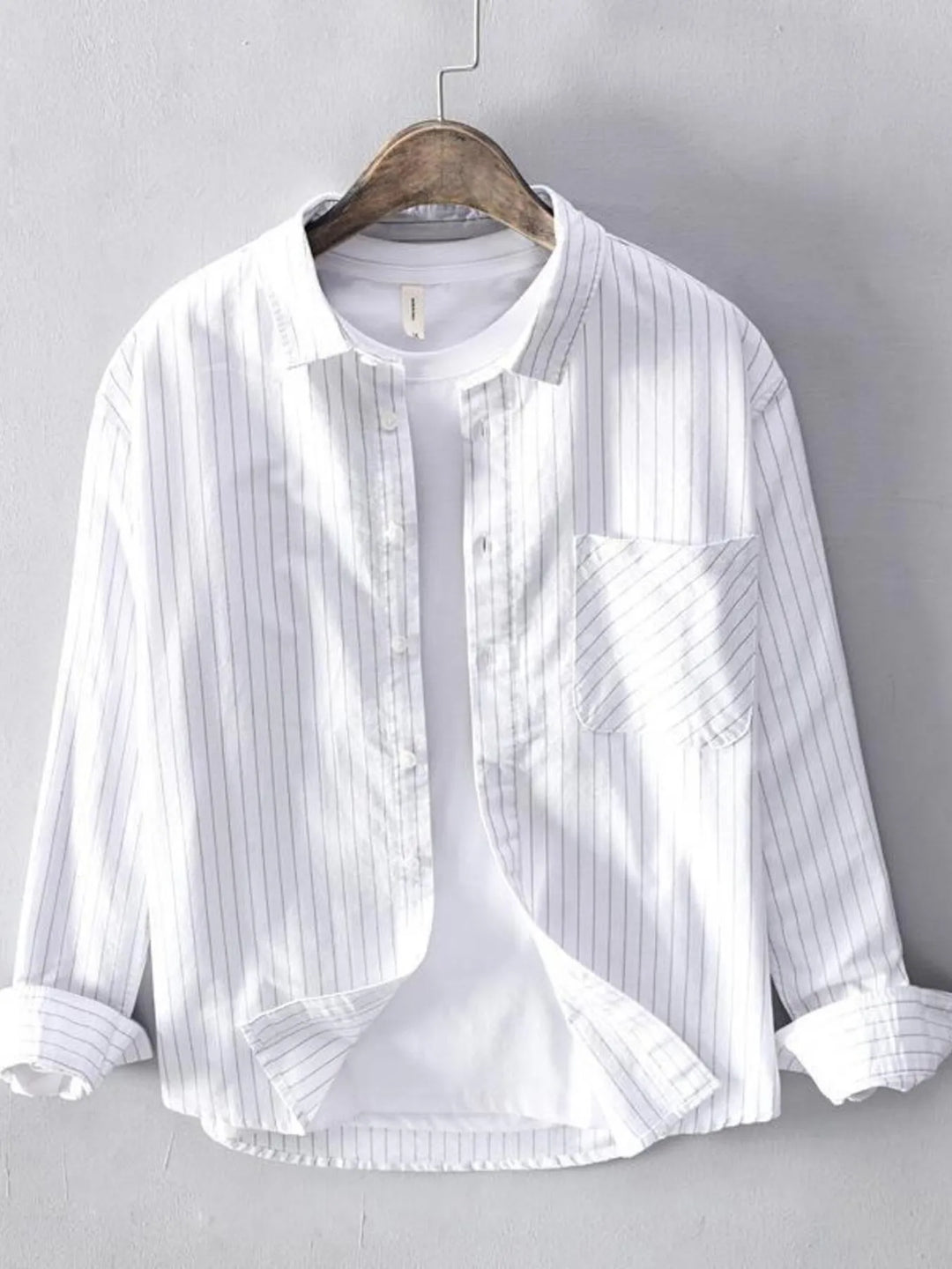 Men's Plus Size Button Up Long Sleeve Shirt