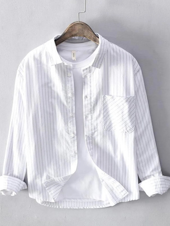 Men's Plus Size Button Up Long Sleeve Shirt