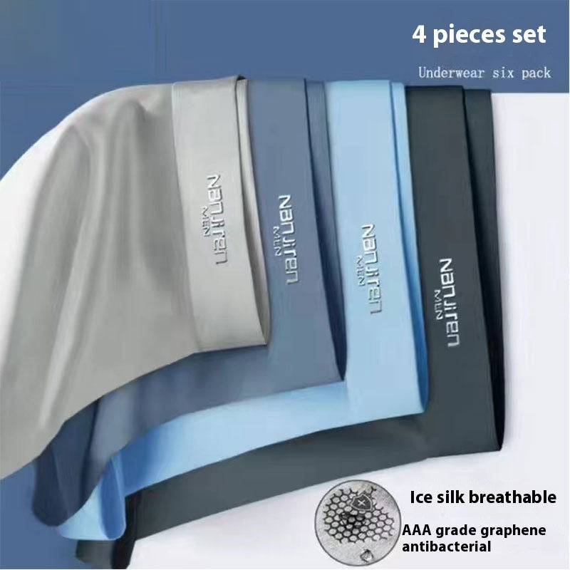 Ice Silk Men's Boyshorts Graphene Antibacterial