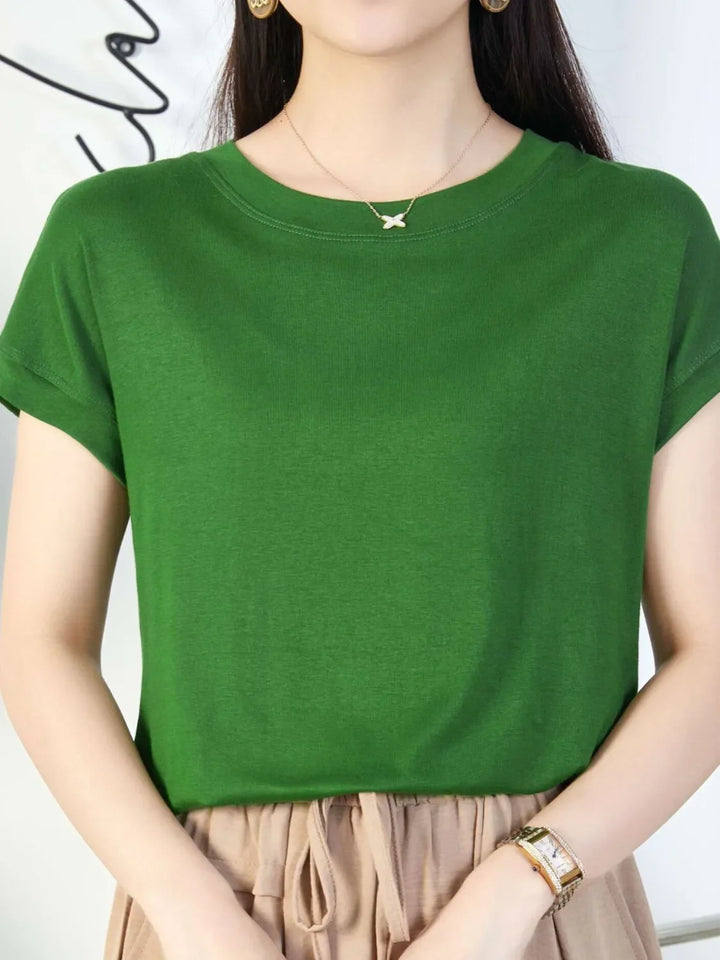 Plus Size Round Neck Short Sleeve T-Shirt