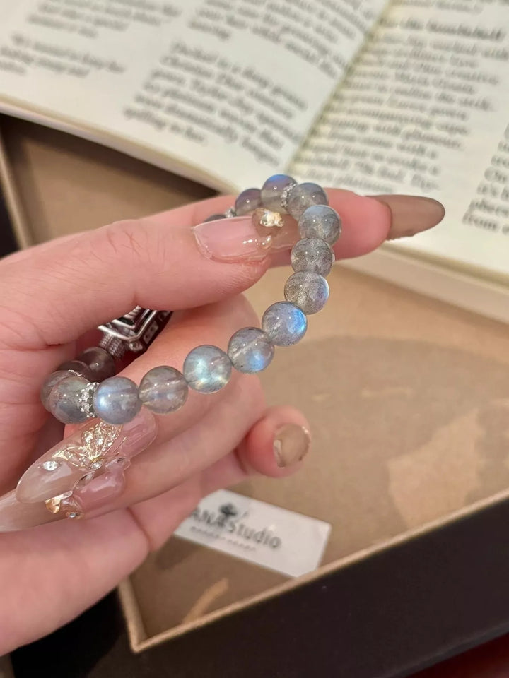 Moonstone Bead Geometric Bracelet