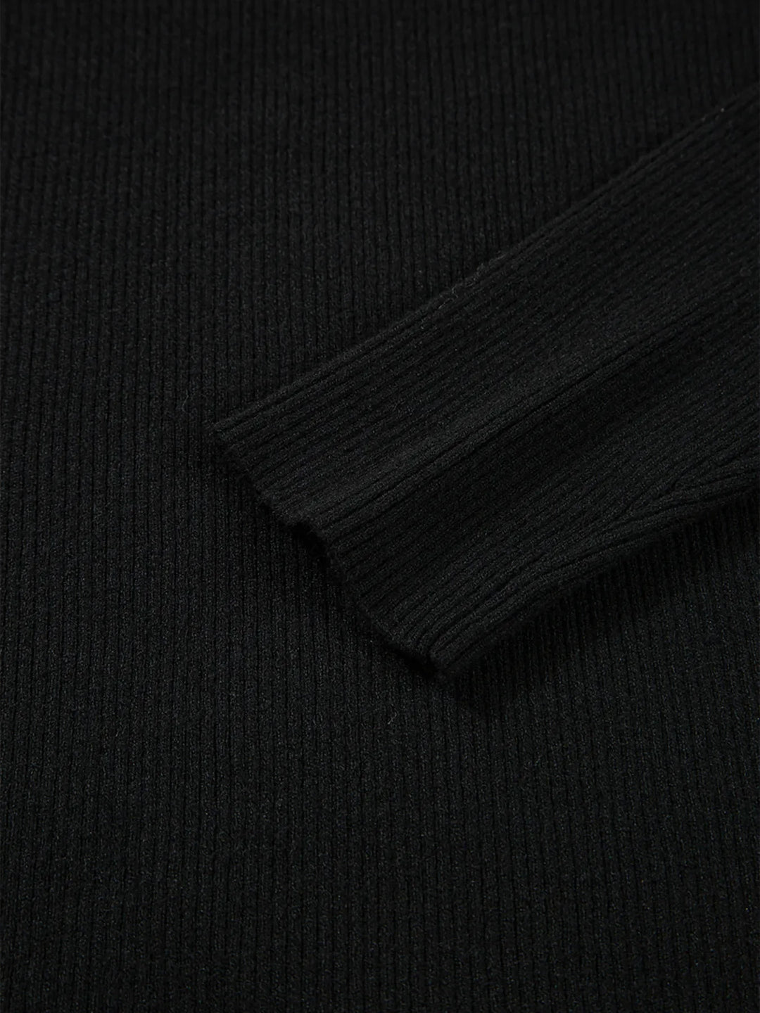 Ribbed Knit Cold Shoulder Sweater