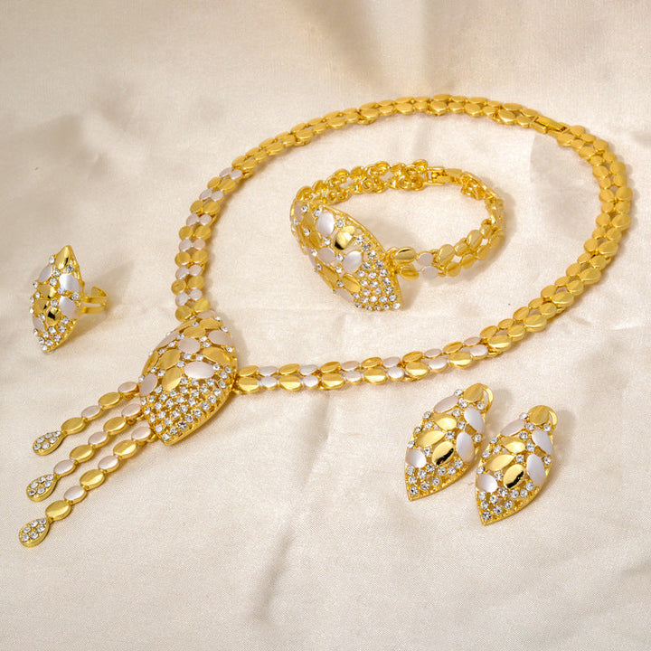 Dazzling Starry Night Cheetah Gemstone Necklace