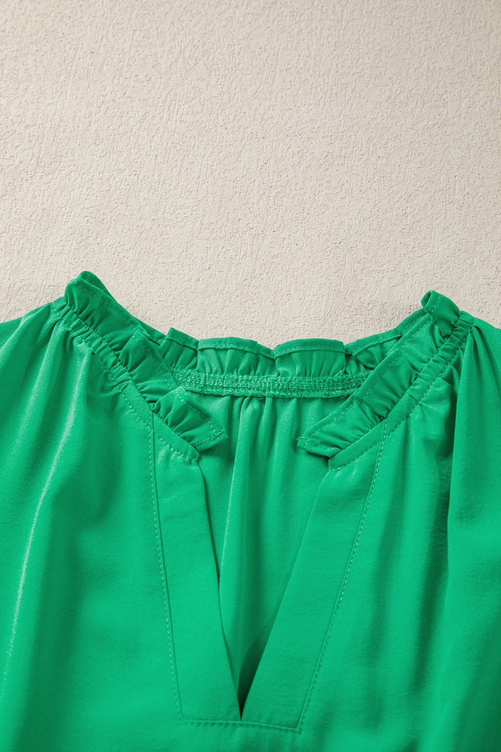Elegant Ruffled Tiered Puff Sleeve Maxi Dress