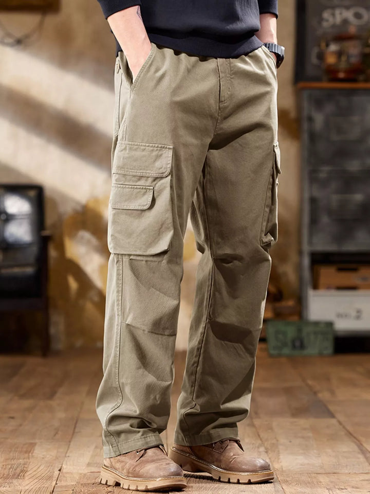 Men's Full Size Elastic Waist Cargo Pants Plus Size