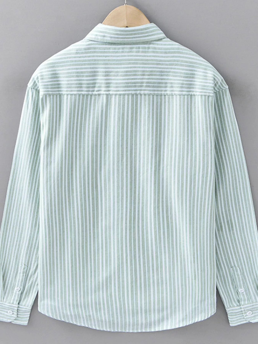 Men's Plus Size Striped Casual Long Sleeve Shirt