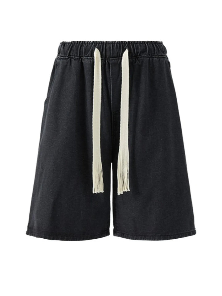 Men's Plus Size Loose Fit Wash Denim Shorts