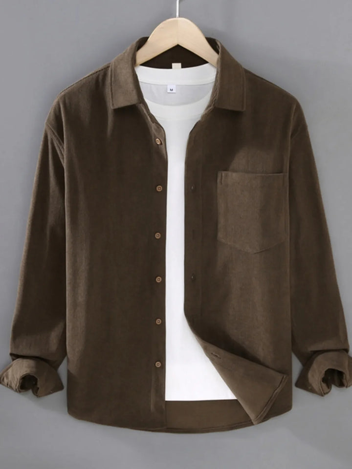 Men's Plus Size Button Up Long Sleeve Shirt