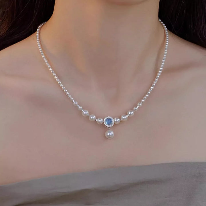 925 Sterling Silver Pearl Necklace