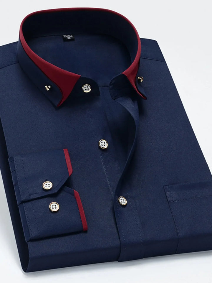 Men's Full Size Button Up Long Sleeve Shirt Plus Size