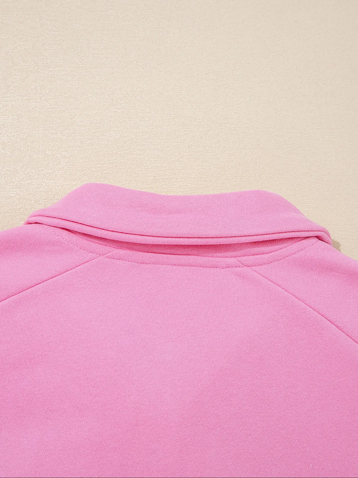 Eyelet Lace Detail Snap Down Sweatshirt