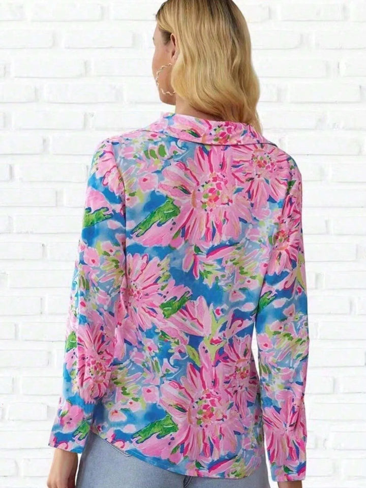 Floral Print Button-Down Shirt