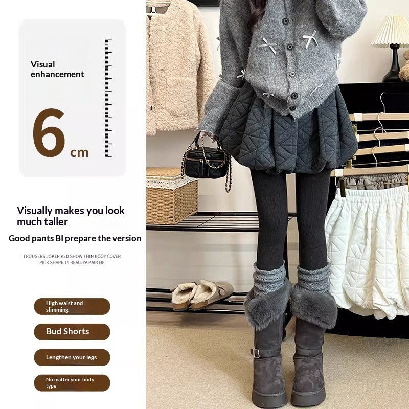 Sophisticated Textured Houndstooth Bloom Casual Pants