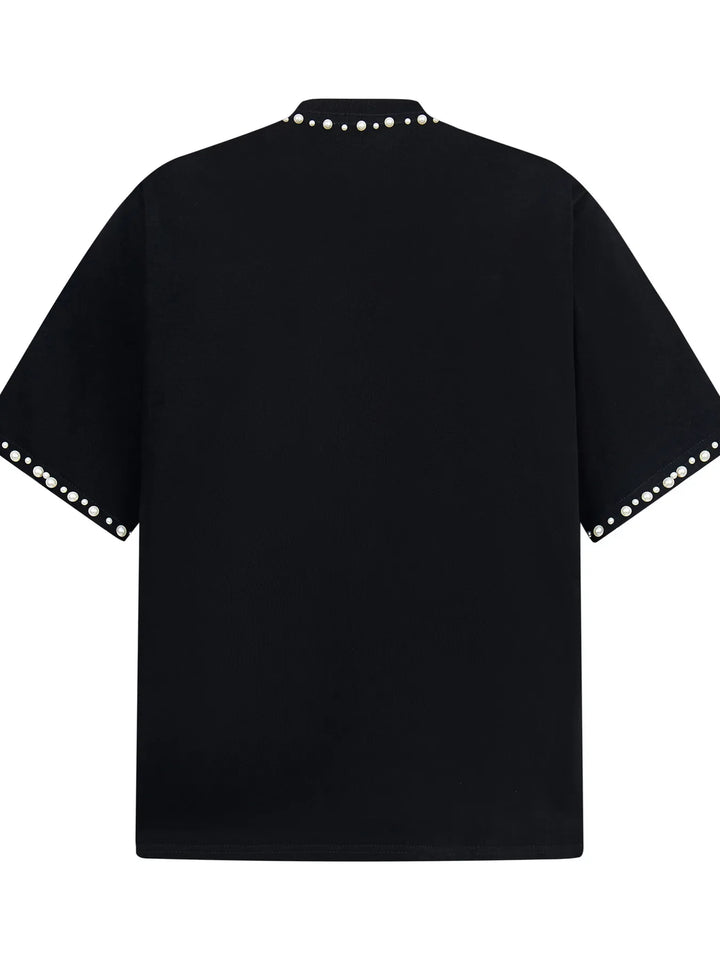 Men's Pearl Detail Round Neck T-Shirt