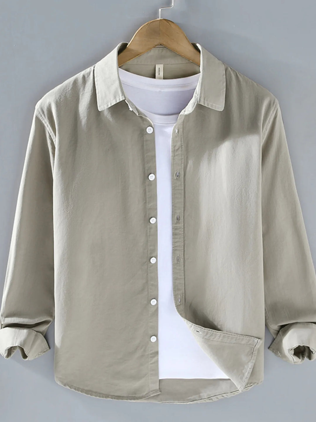Men's Plus Size Button Up Long Sleeve Shirt